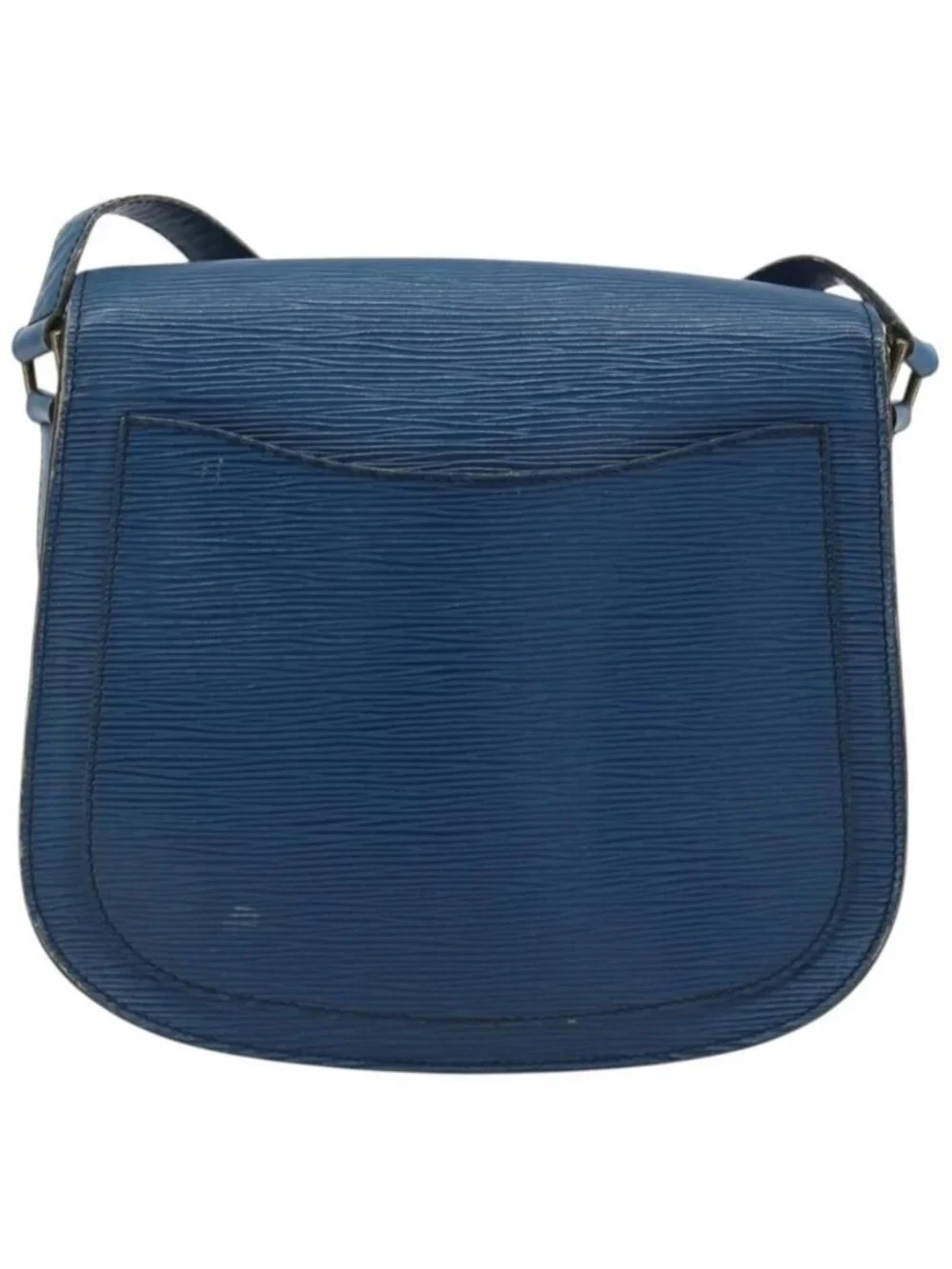 Authentic LOUIS VUITTON Epi Saint Cloud GM Shoulder Bag Blue M52195 LV